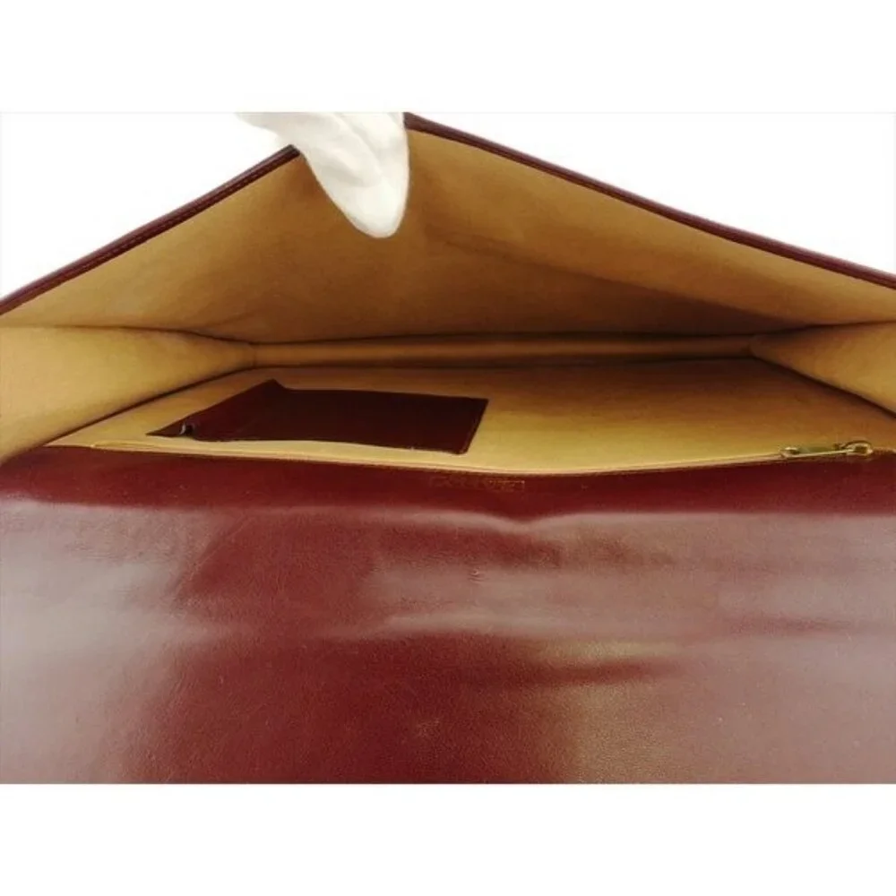 BALLY Business bag Bordeaux gold Women Authentic secondhand - Picture 7 of 7